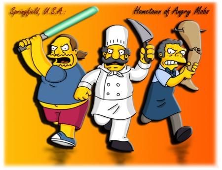 bartimaus11 angry mob simpsons