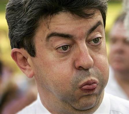 Melenchon grimace