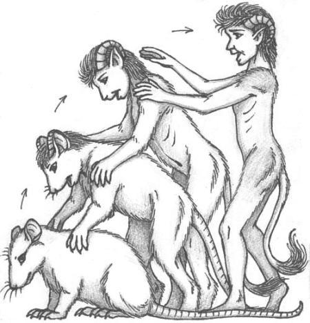 images de transformation d'un rat-garou