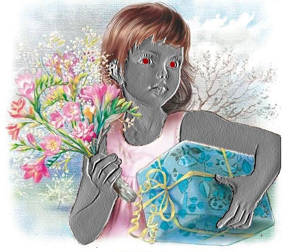 image de Martine modifiée avec sa tronche en métallisée