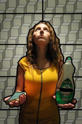 vitrail wouhou la société de consommation c'est mal